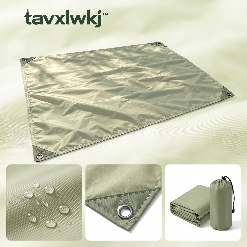 tavxlwkj Camp Groundsheet with Storage Pouch - detail view