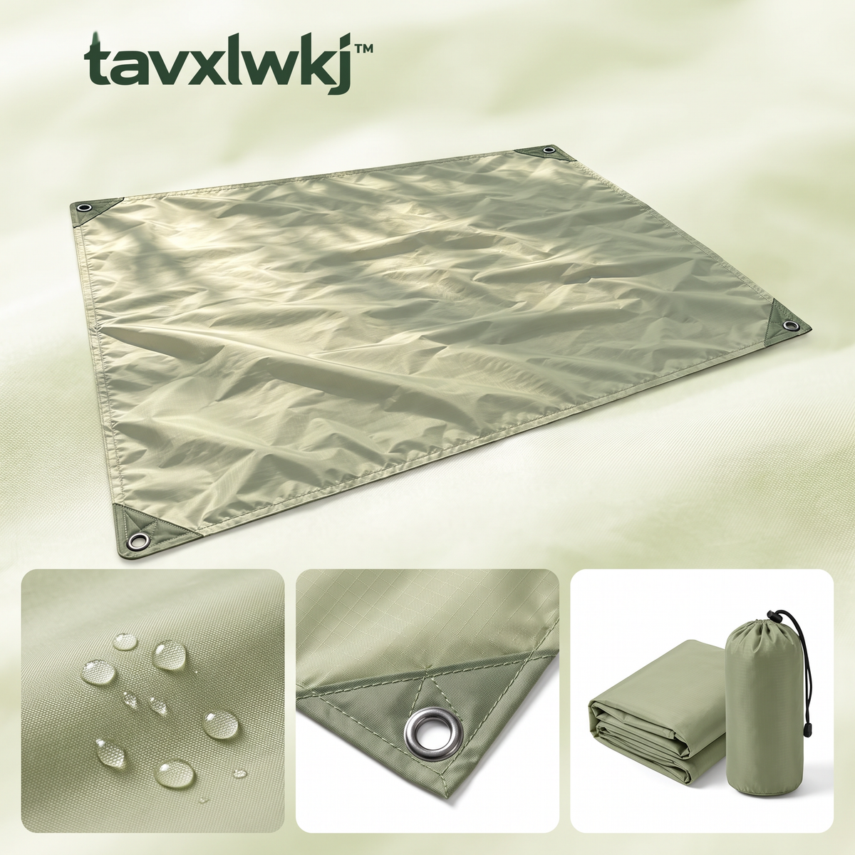 tavxlwkj Camp Groundsheet with Storage Pouch - detail view
