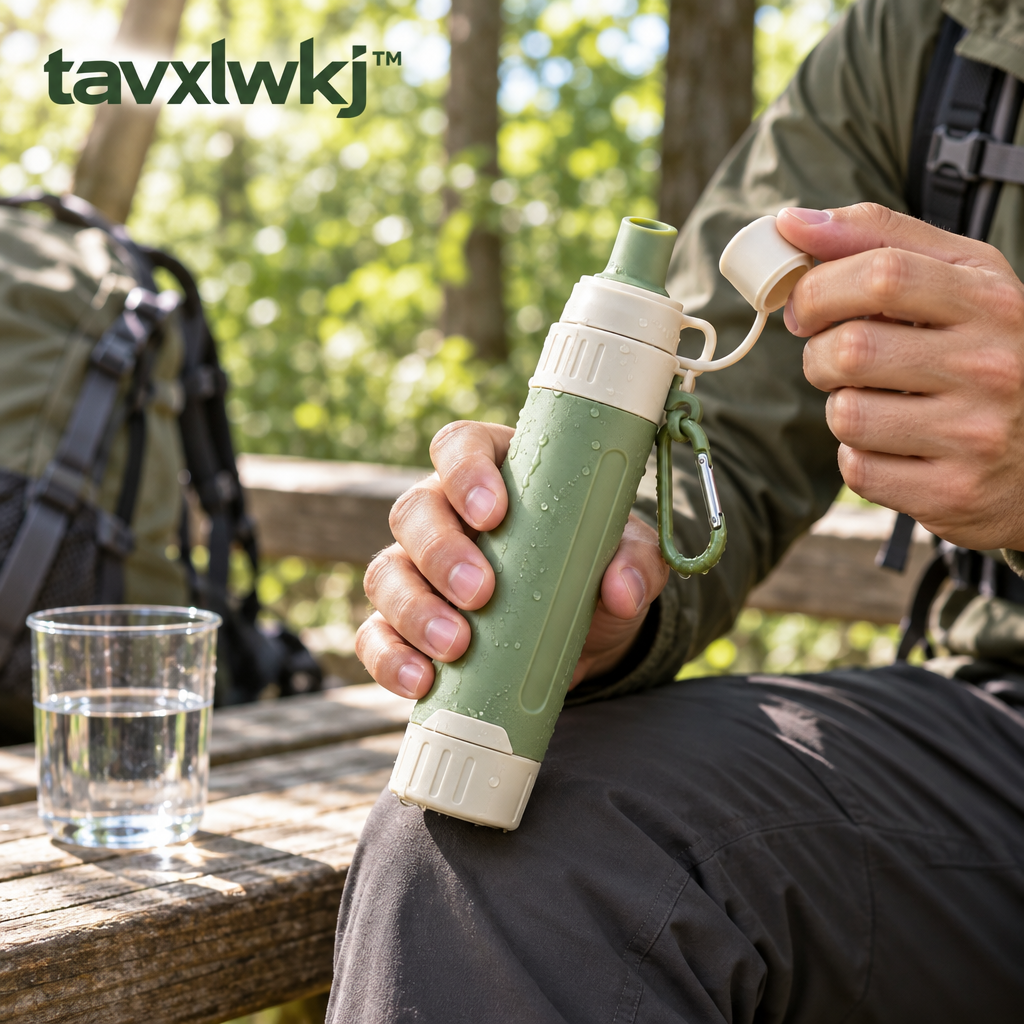 tavxlwkj Portable Outdoor Water Filter - lifestyle view