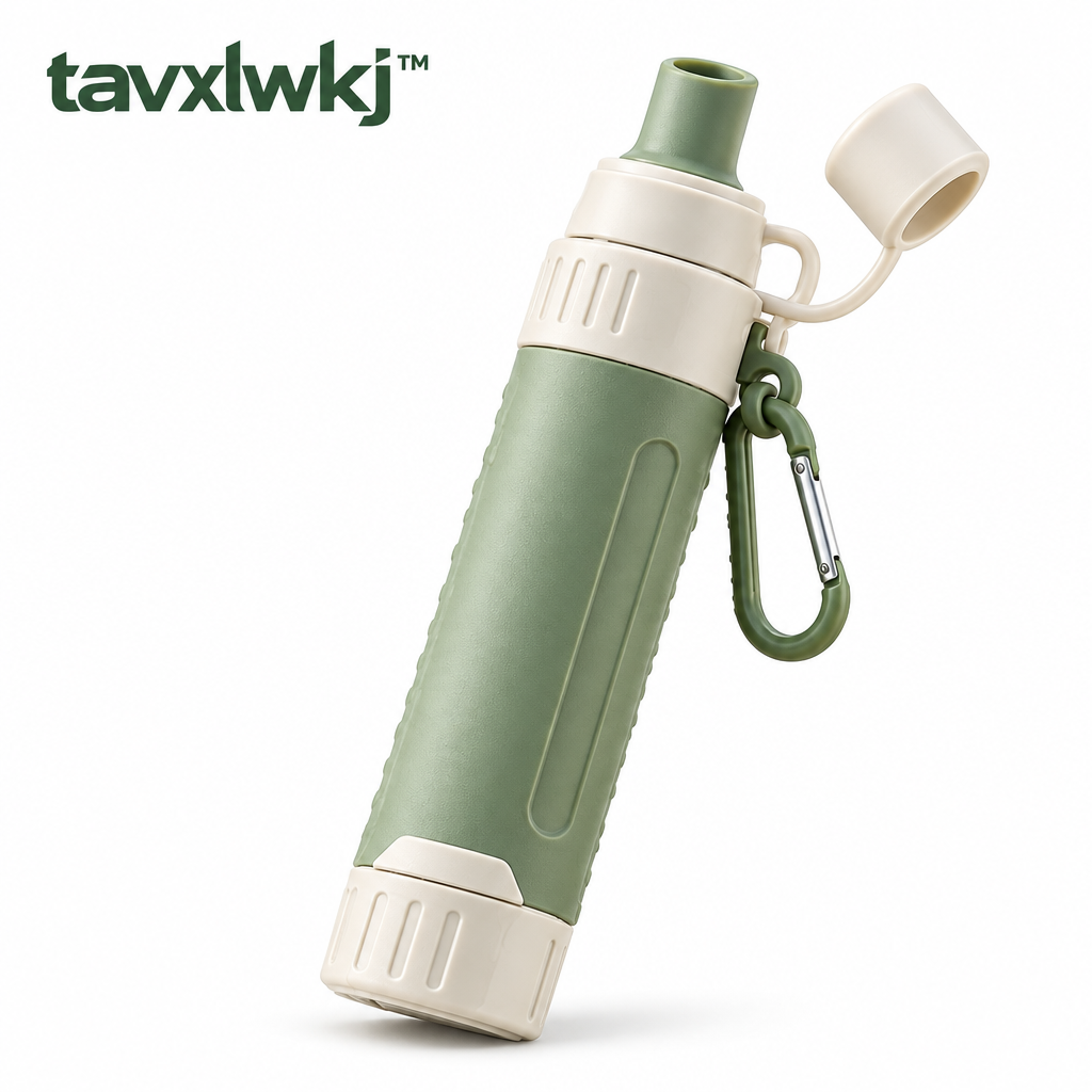tavxlwkj Portable Outdoor Water Filter - white view