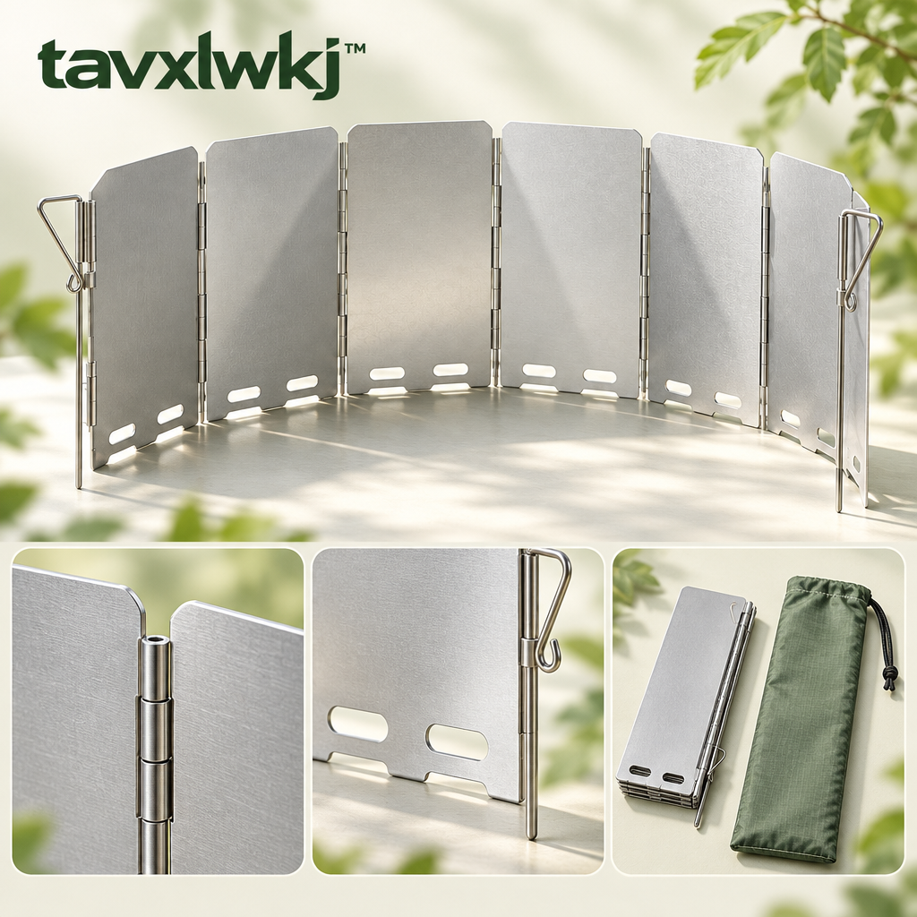tavxlwkj Folding Camp Stove Windscreen - detail view