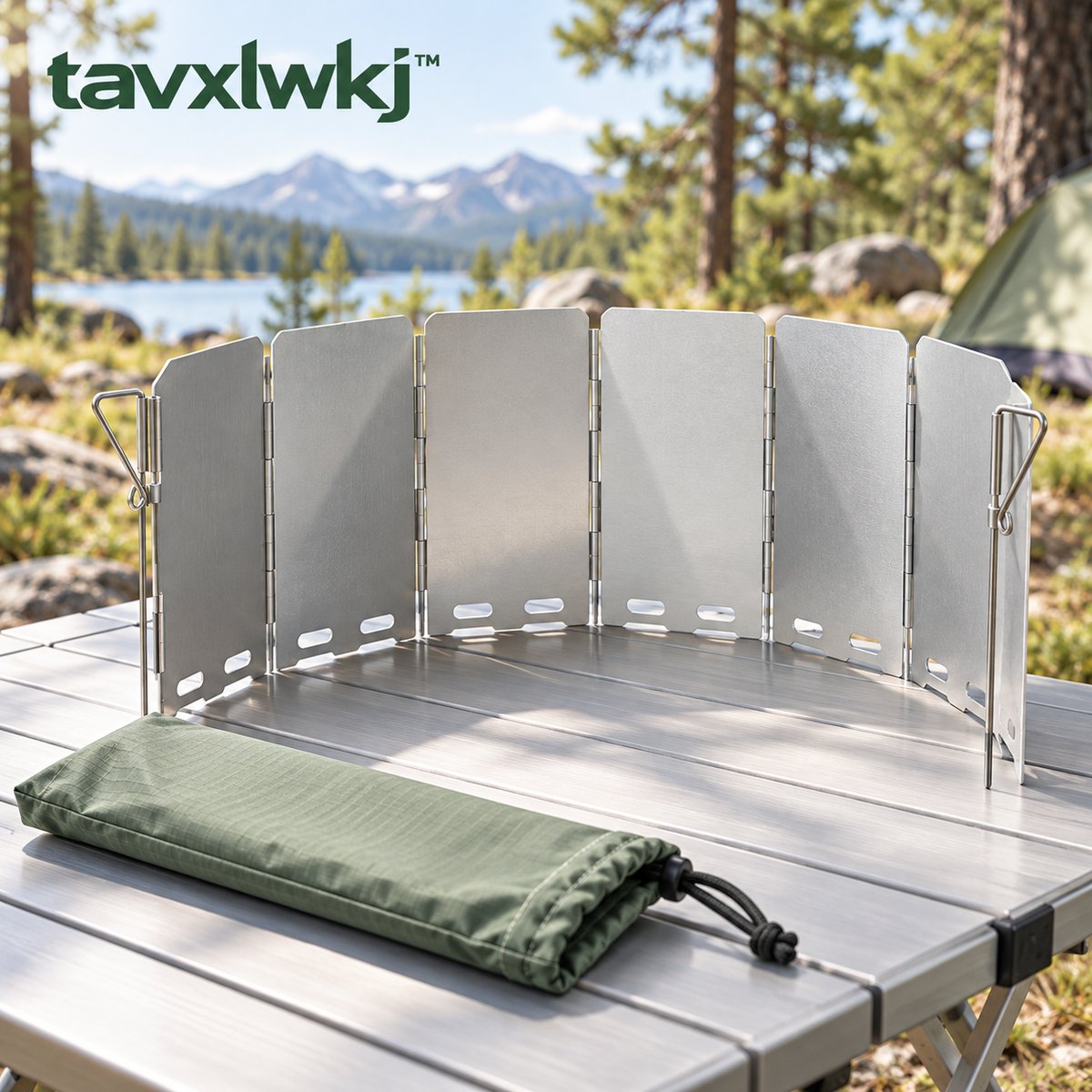 tavxlwkj Folding Camp Stove Windscreen - main view