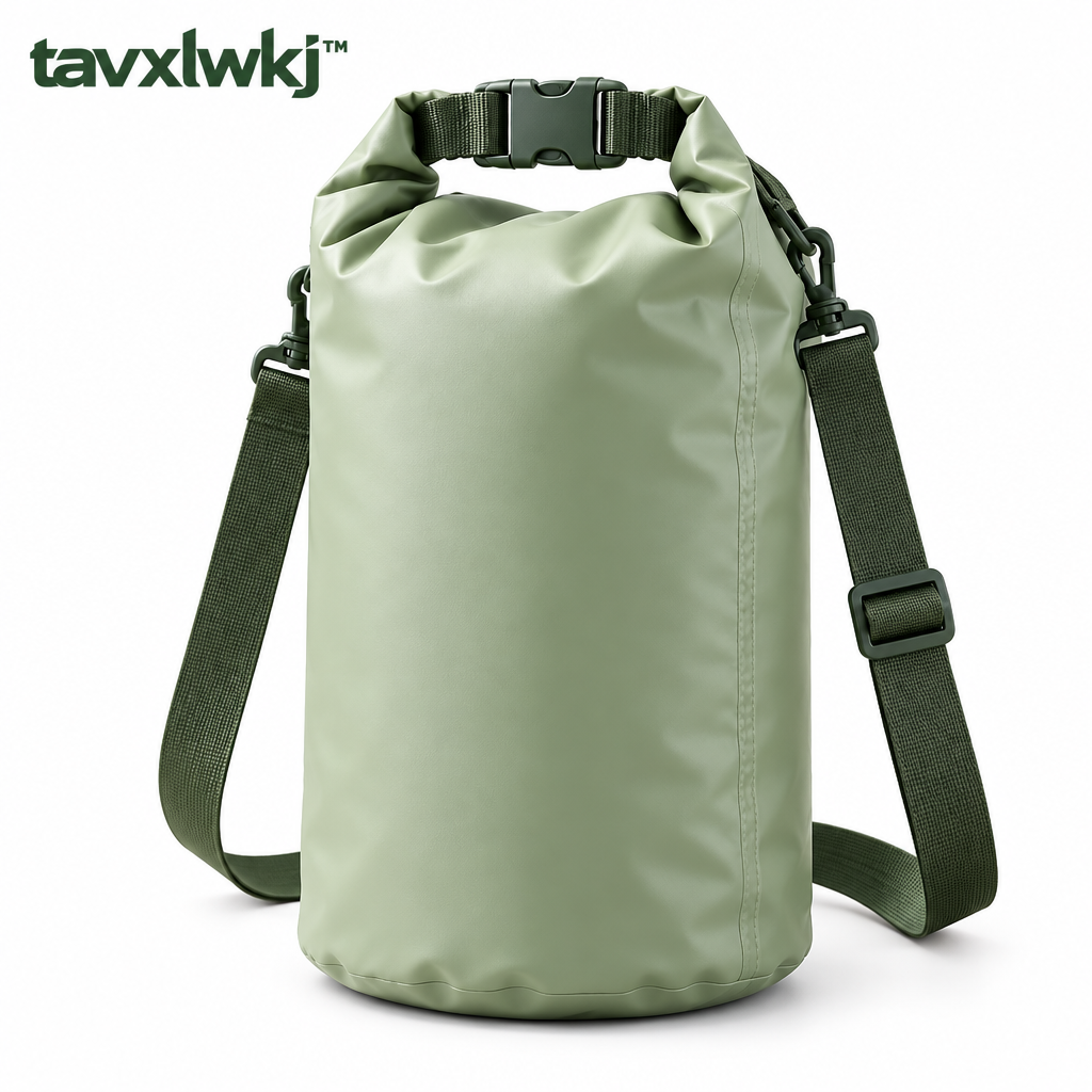 tavxlwkj Roll-Top Outdoor Dry Bag - white view