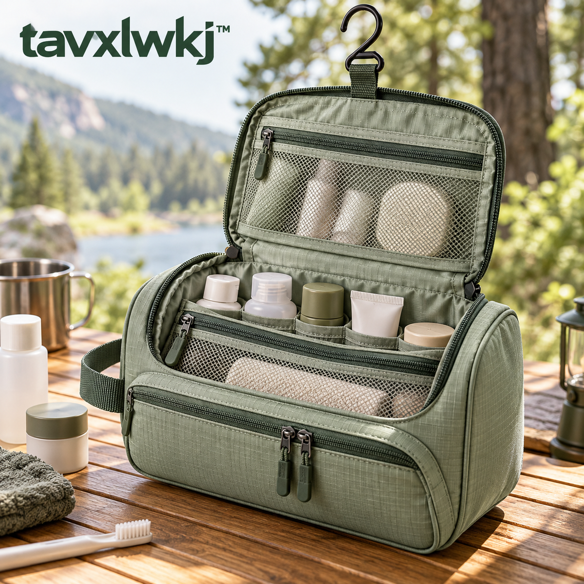 tavxlwkj Hanging Travel Toiletry Bag - main view