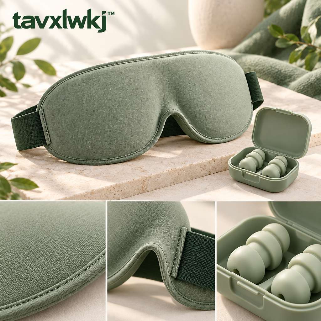 tavxlwkj Travel Eye Mask and Earplug Set - detail view